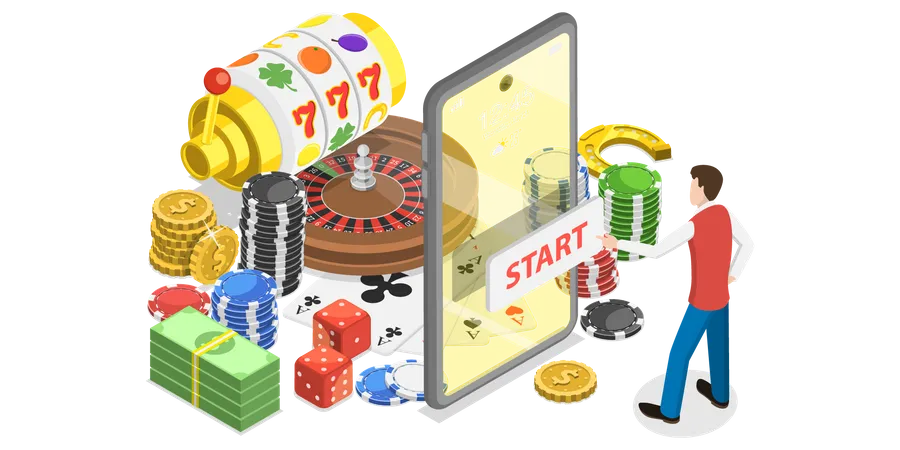 Online gambling platform  Illustration