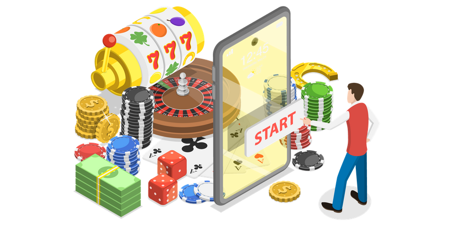 Online gambling platform  イラスト