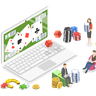 illustrations of online gambling