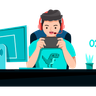 illustration for online game playing