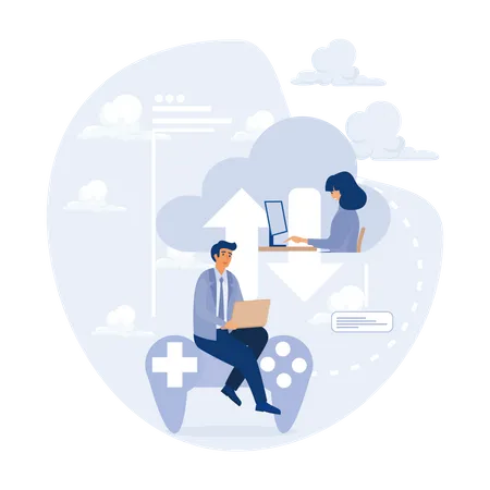 Online Gaming Platform  Illustration