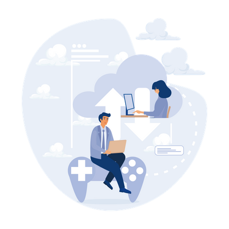 Online-Gaming-Plattform  Illustration