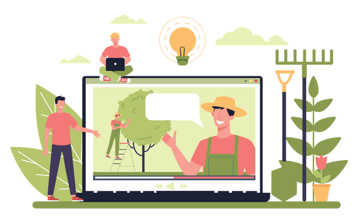 Online gardening service  Illustration