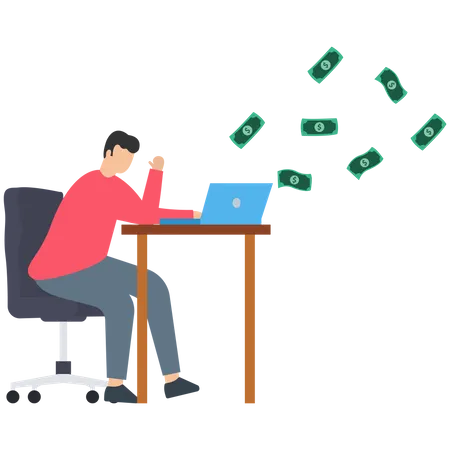 Online Geld verdienen  Illustration