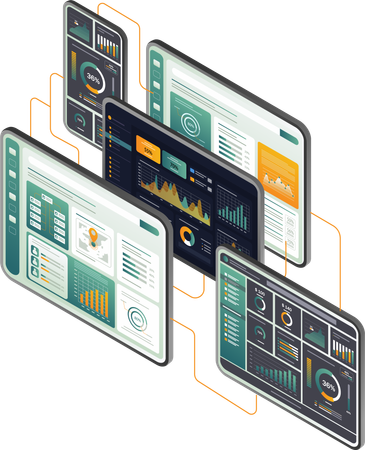 Online-Geschäftsanalyse  Illustration