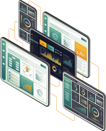 Online-Geschäftsanalyse  Illustration