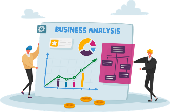 Online-Geschäftsanalyse  Illustration