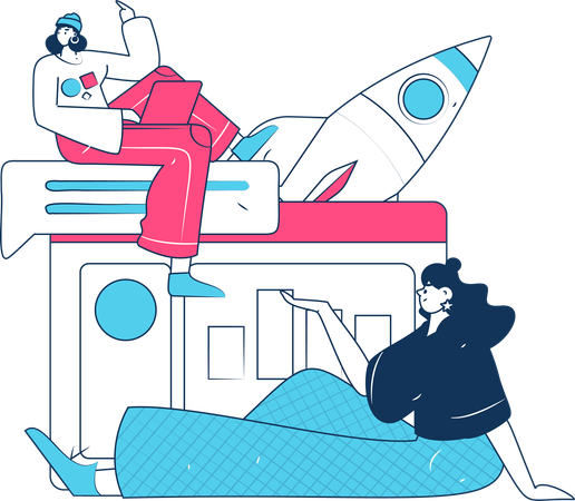 Online-Geschäftsbriefing  Illustration