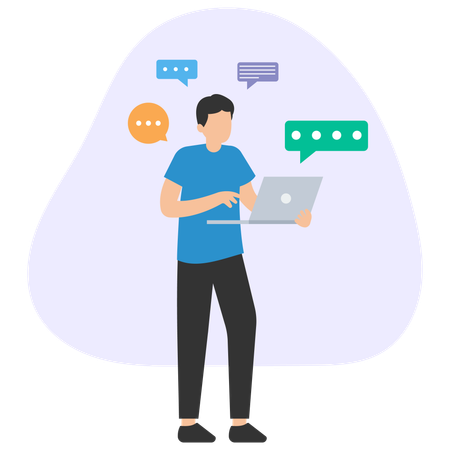 Online-Konversation  Illustration