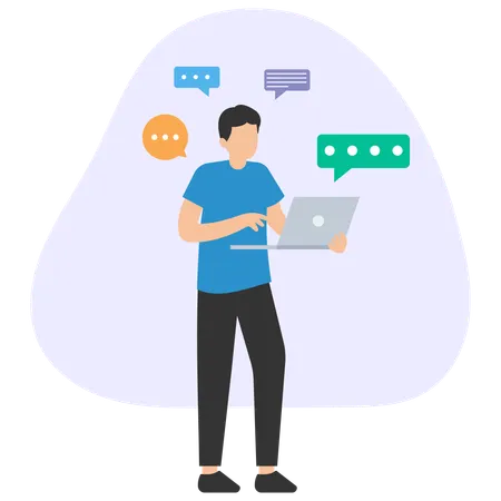 Online-Konversation  Illustration