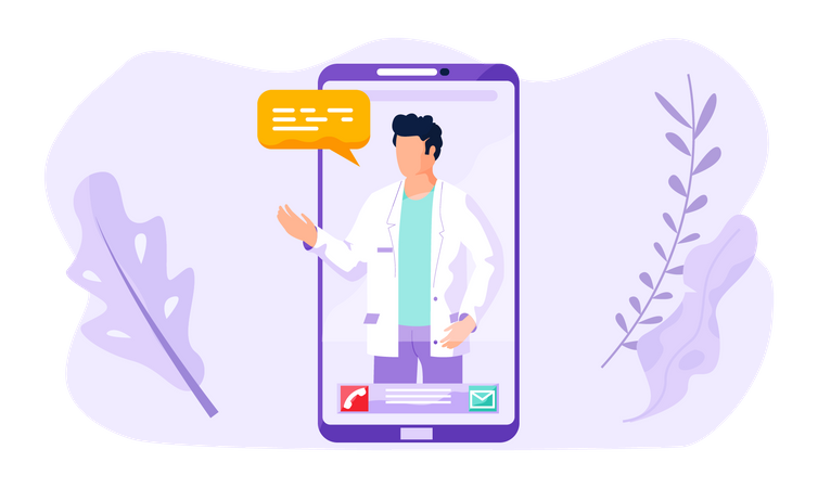 Online-Gesundheitsberatung  Illustration