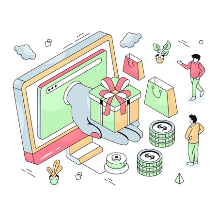 Online Gift Delivery  Illustration