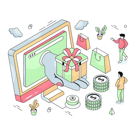 Online Gift Delivery  Illustration