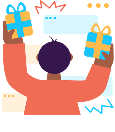 Online gift shopping  Illustration