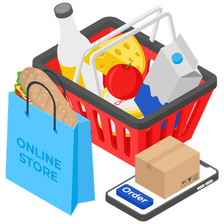 Online Glossary shop  イラスト