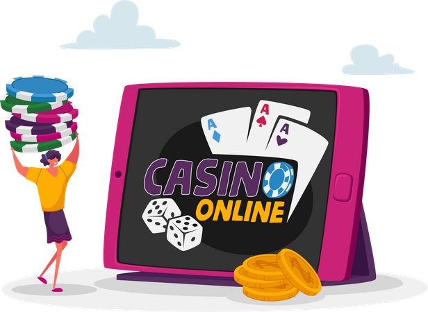 Online-Glücksspiel  Illustration
