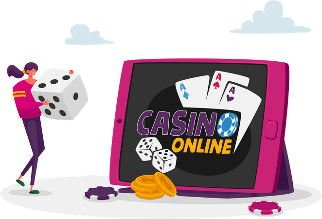 Online Glücksspiel  Illustration