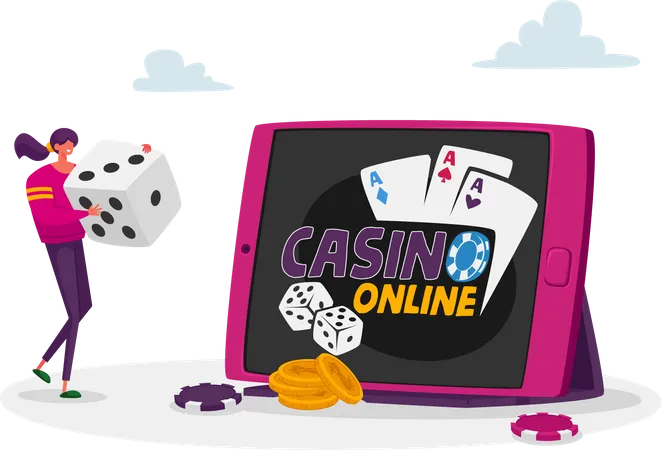 Online Glücksspiel  Illustration