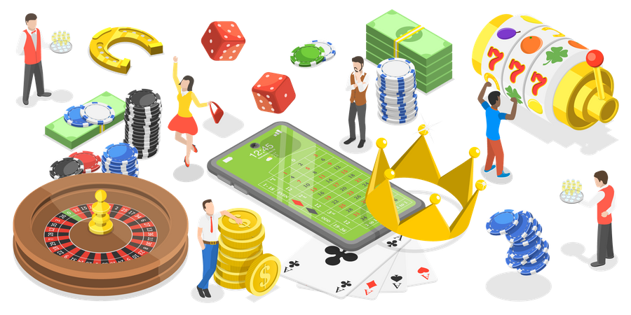 Online Glücksspiel  Illustration
