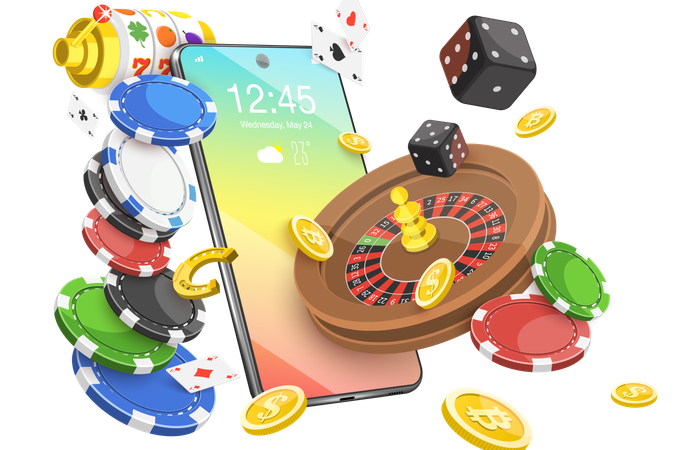 Online Glücksspiel  Illustration