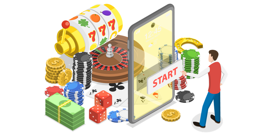 Online-Glücksspielplattform  Illustration
