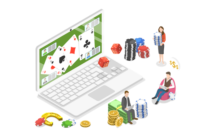 Online-Glücksspieldienst  Illustration
