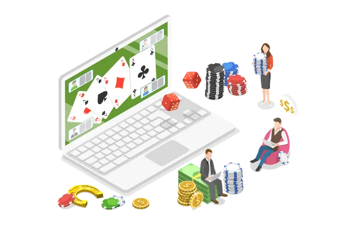 Online-Glücksspieldienst  Illustration
