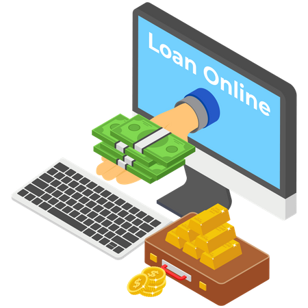 Online Gold Loan  Illustration