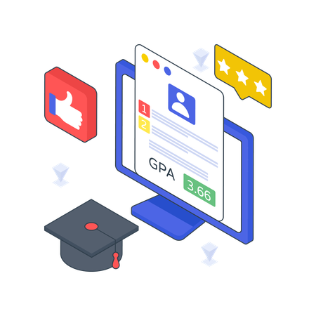 Online Gpa  Illustration