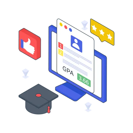 Online Gpa  Illustration