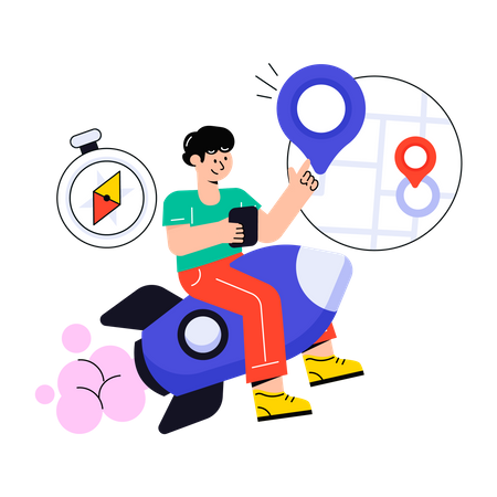 Online Gps Tracking  Illustration