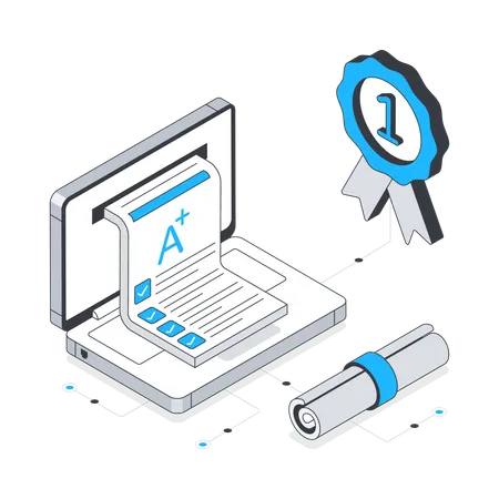 Online Grade sheet  Illustration