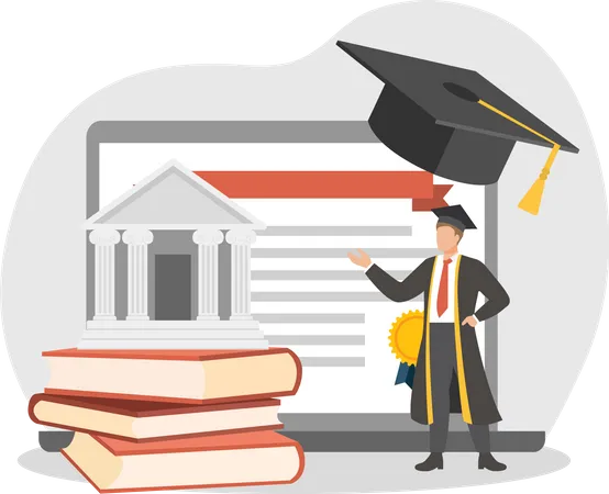 Online Graduation  Illustration