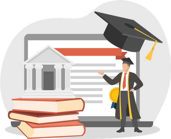 Online Graduation  Illustration