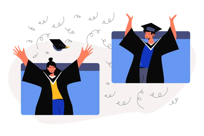 Online Graduation  Illustration