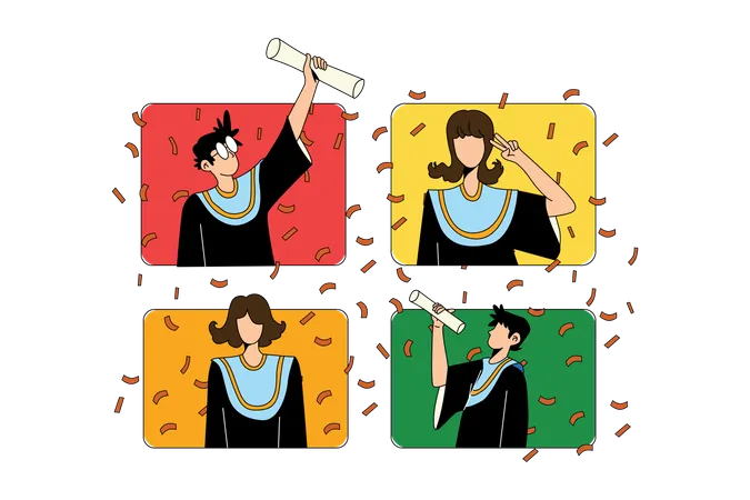 Online Graduation  Illustration