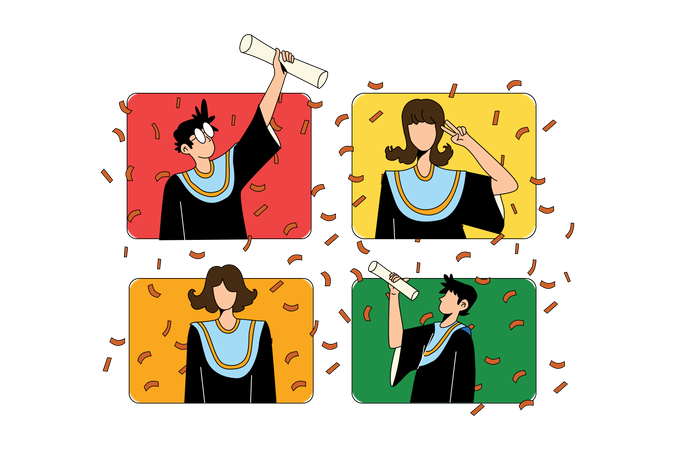 Online Graduation  Illustration