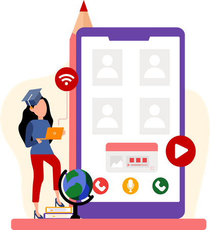 Online Graduation  Illustration