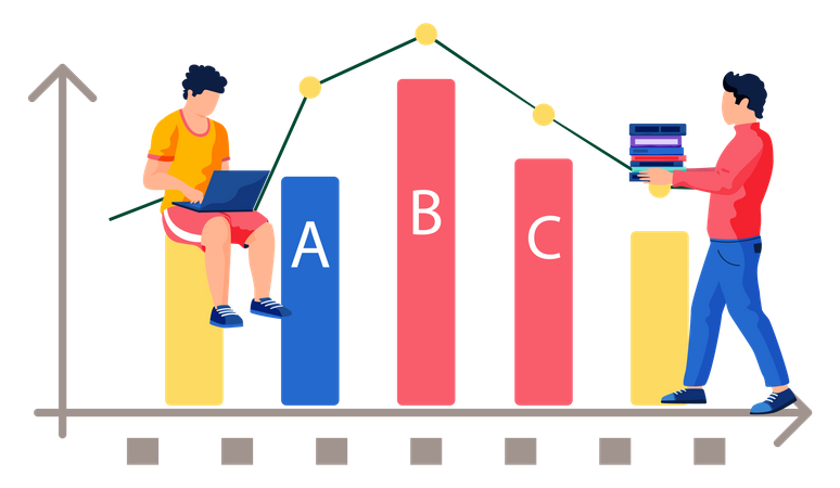 Online-Grammatikunterricht für Schüler  Illustration