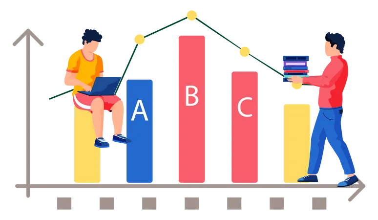 Online-Grammatikunterricht für Schüler  Illustration