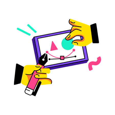 Online graphic creation  Illustration