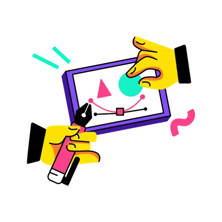 Online graphic creation  Illustration