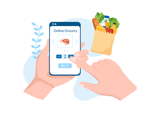 Online Grocery app  Illustration