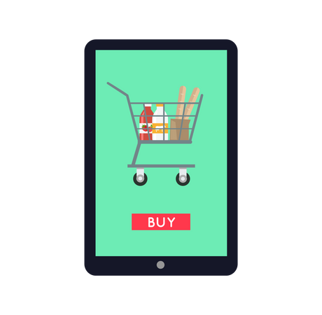 Online Grocery Store  Illustration