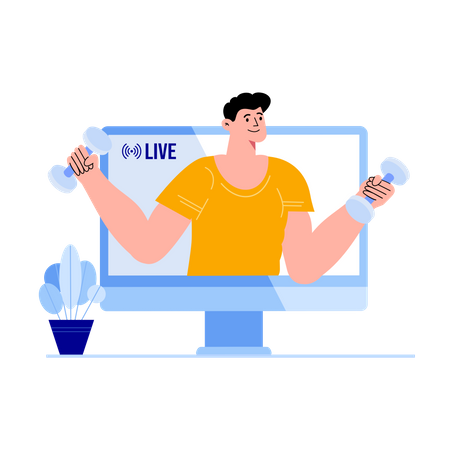 Online GYM Session  Illustration