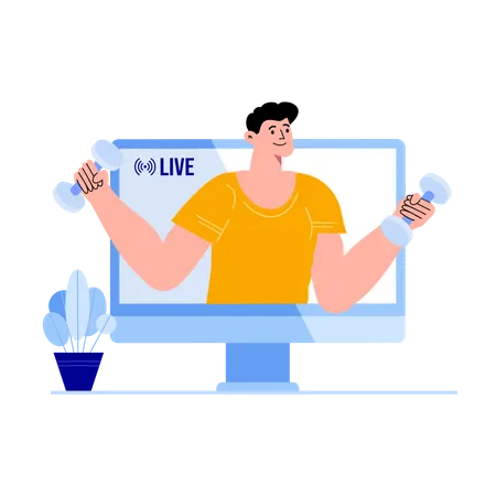 Online GYM Session  Illustration