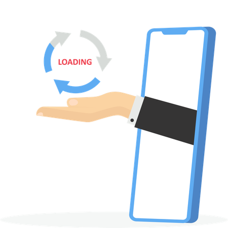 Online hands reaching out  Illustration