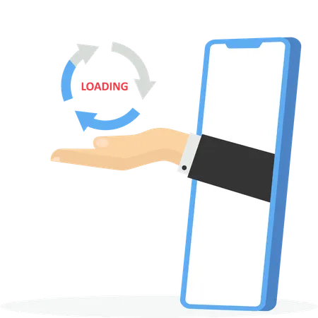 Online hands reaching out  Illustration
