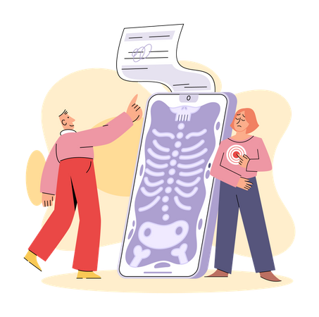 Online Health App  Illustration