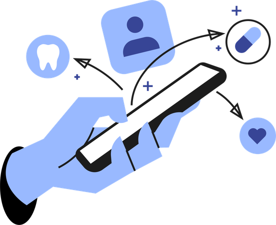Online health app  Illustration